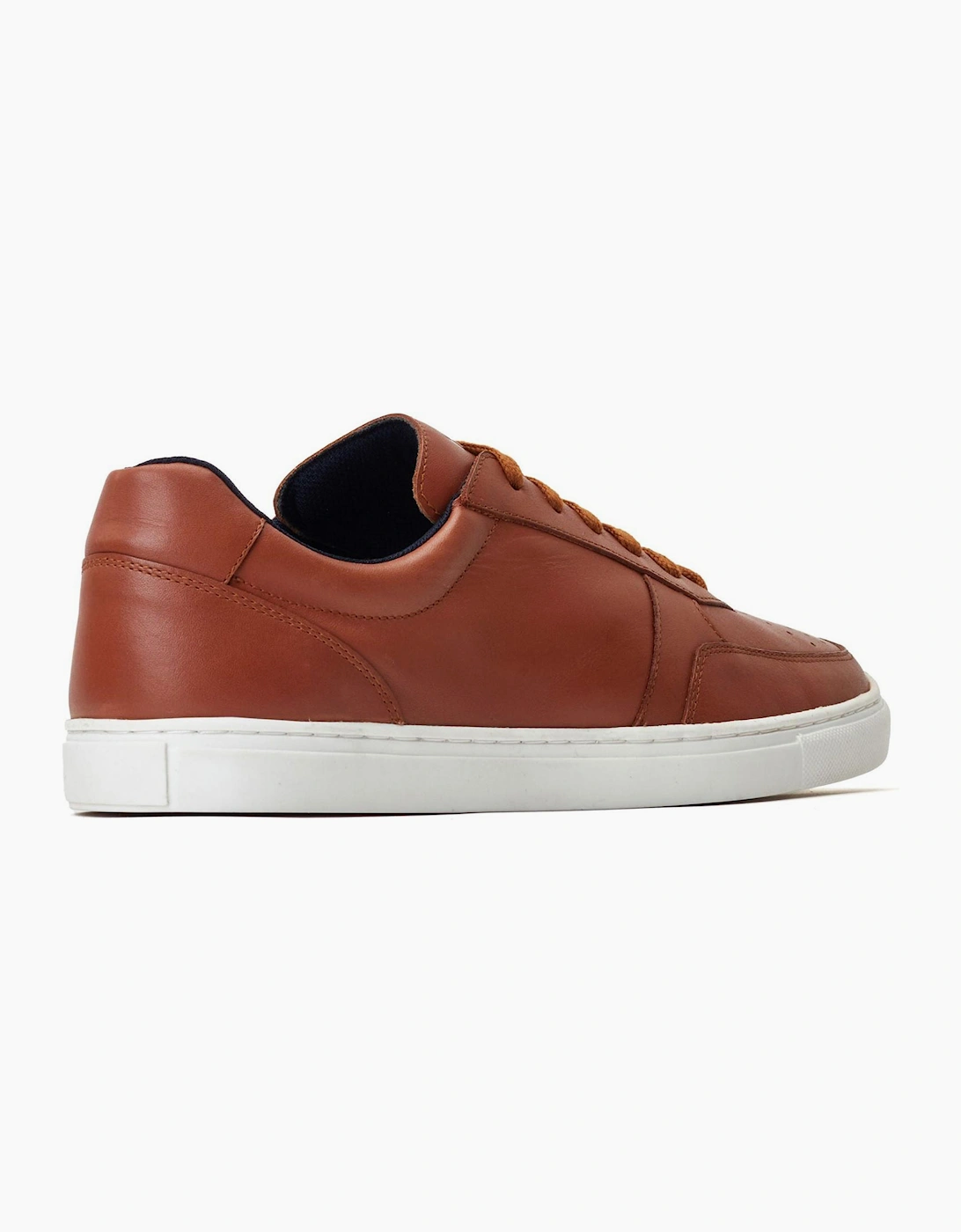 Base London Curtis Leather Mens Trainers Burnt Tan