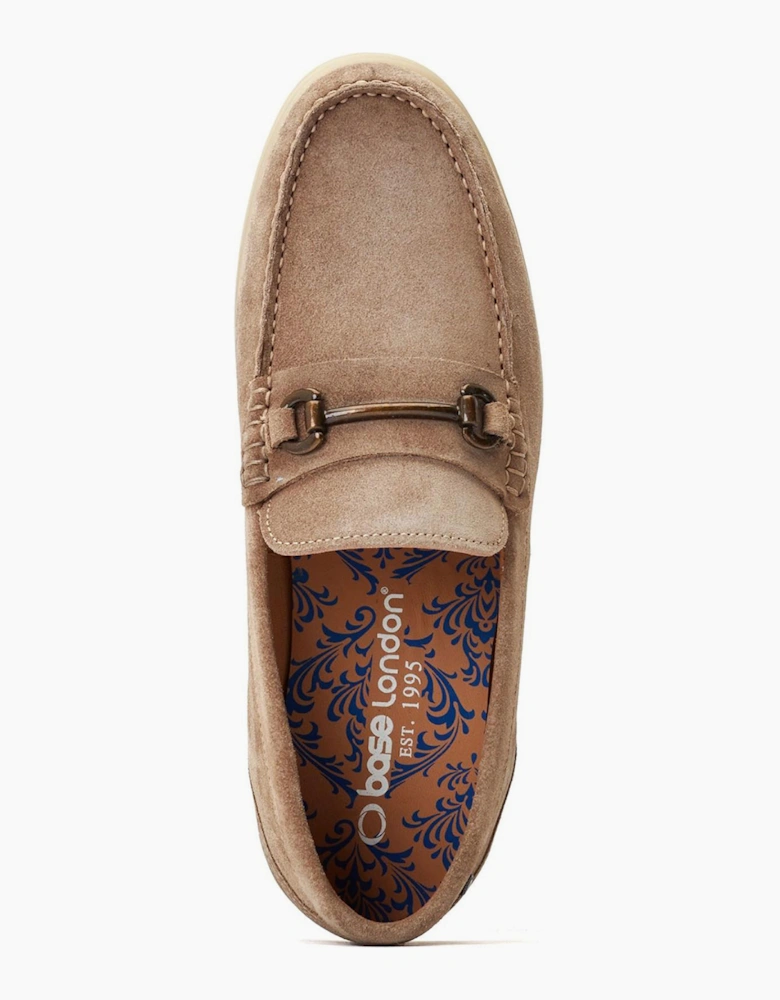 Base London Snapper Mens Leather Loafer Shoes Sand