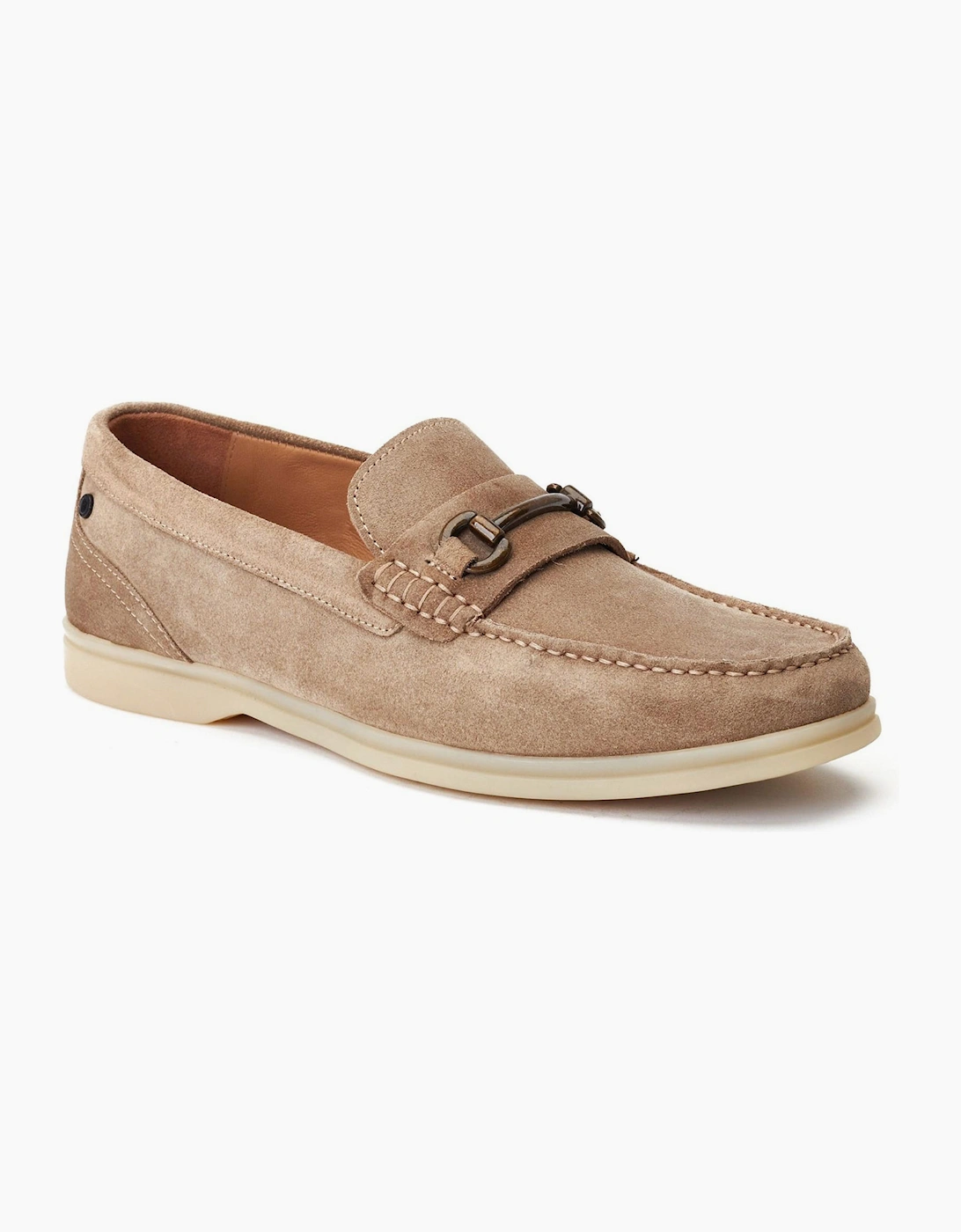 Base London Snapper Mens Leather Loafer Shoes Sand