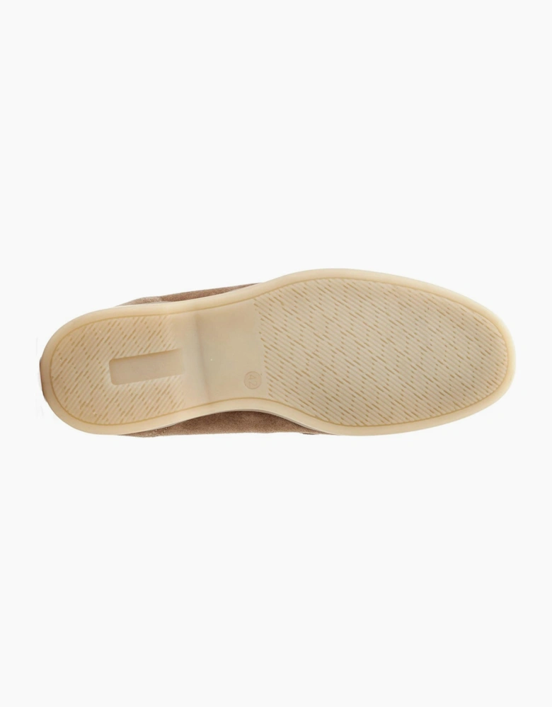 Base London Mens Leather Drum Loafer Shoes Sand