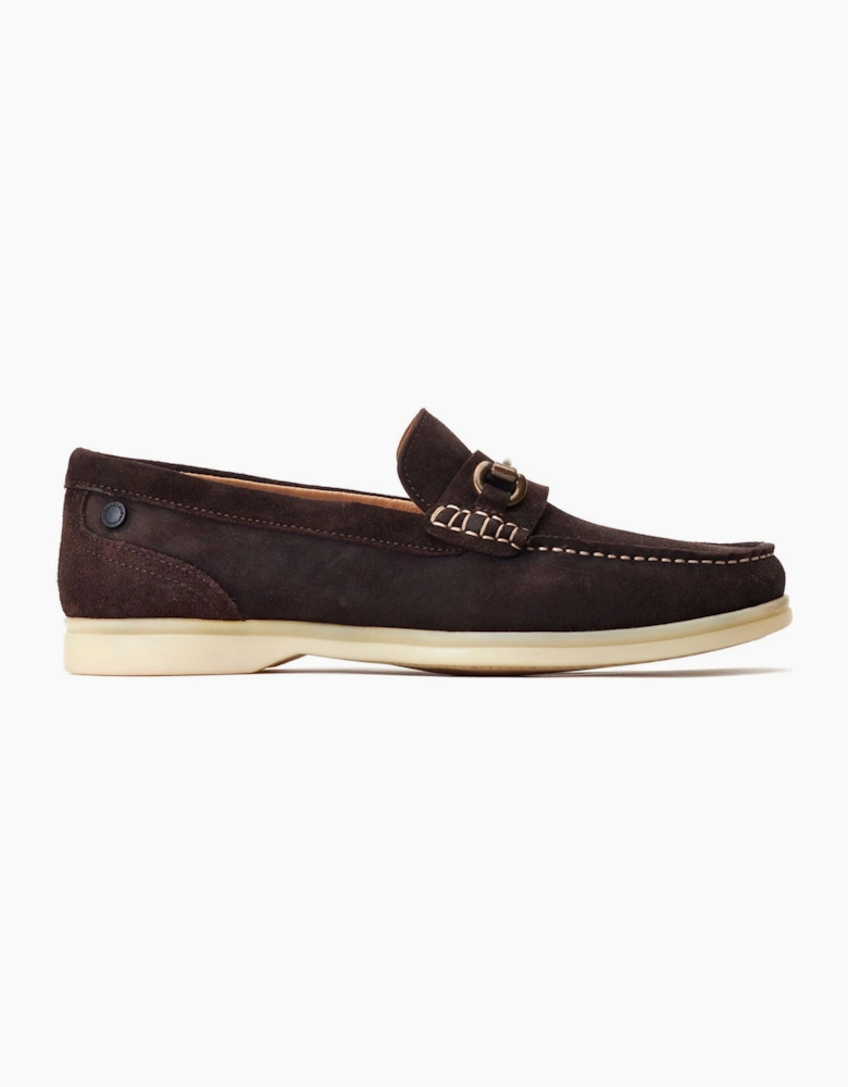 Base London Snapper Mens Leather Loafer Shoes Burnt Brown