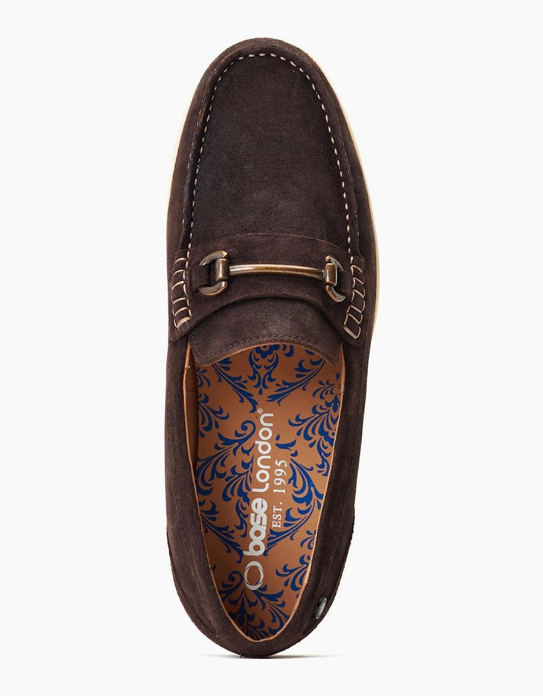Base London Snapper Mens Leather Loafer Shoes Burnt Brown