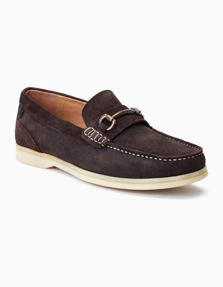 Base London Snapper Mens Leather Loafer Shoes Burnt Brown