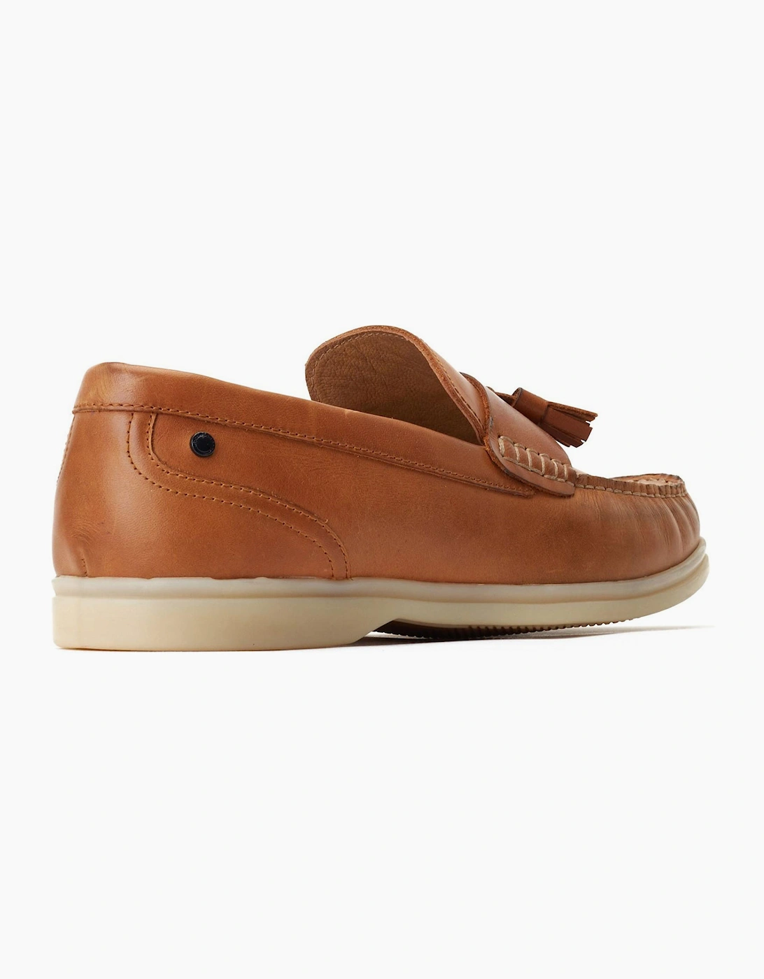 Base London Bonito Mens Leather Loafer Shoes Burnt Tan