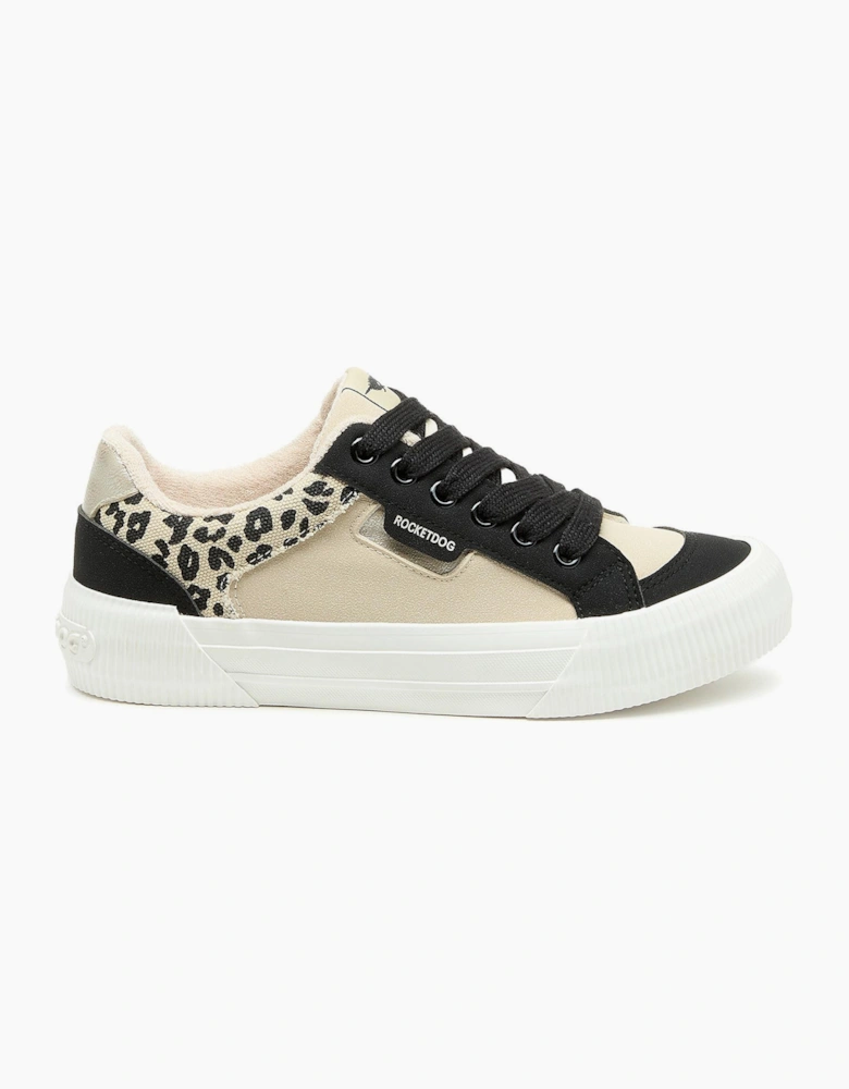Rocket Dog Cheery Blocked Womens Trainers Black/Natural