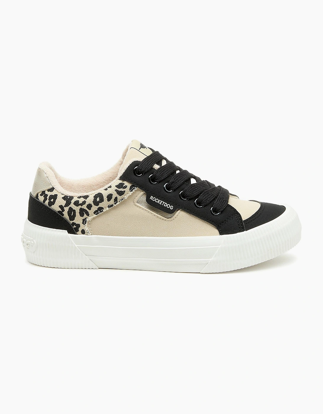 Rocket Dog Cheery Blocked Womens Trainers Black/Natural