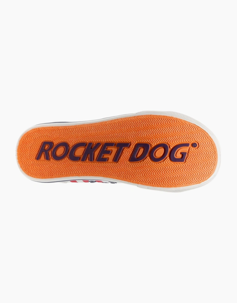 Rocket Dog Jazzin Spangle Womens Trainers Red/Navy