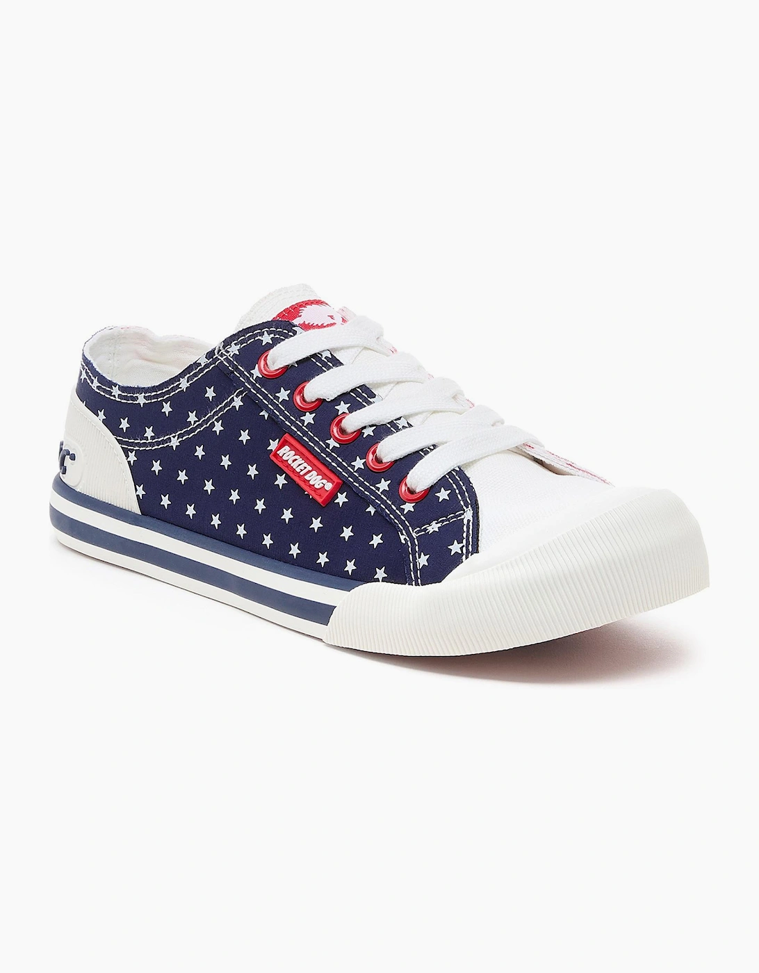 Rocket Dog Jazzin Spangle Womens Trainers Red/Navy