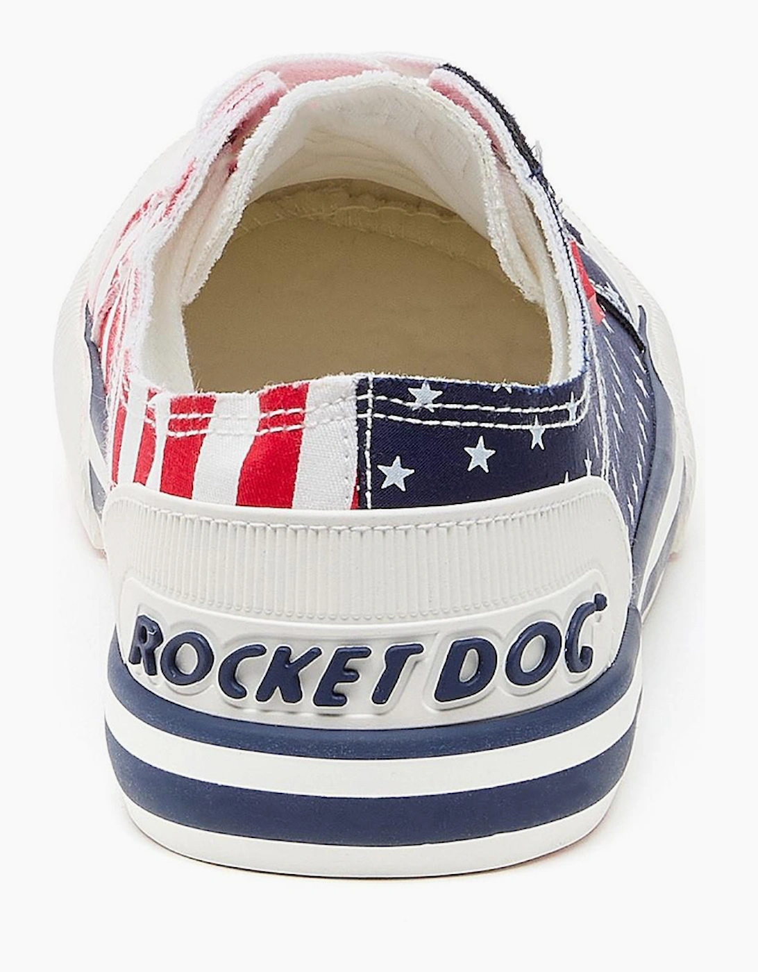 Rocket Dog Jazzin Spangle Womens Trainers Red/Navy