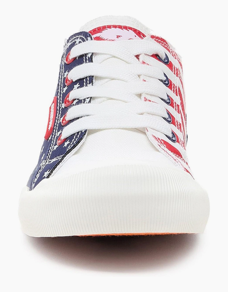 Rocket Dog Jazzin Spangle Womens Trainers Red/Navy