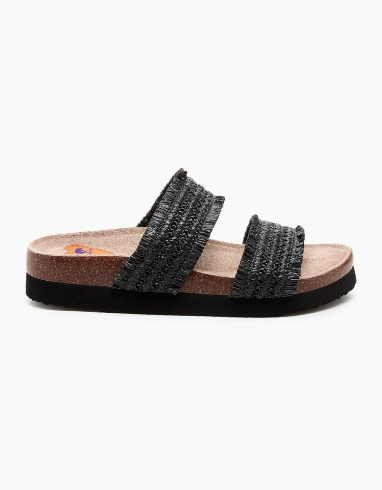 Rocket Dog Aruba Raffia Womens Sandals Black