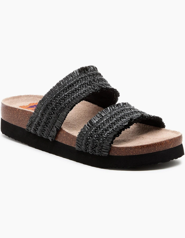 Rocket Dog Aruba Raffia Womens Sandals Black