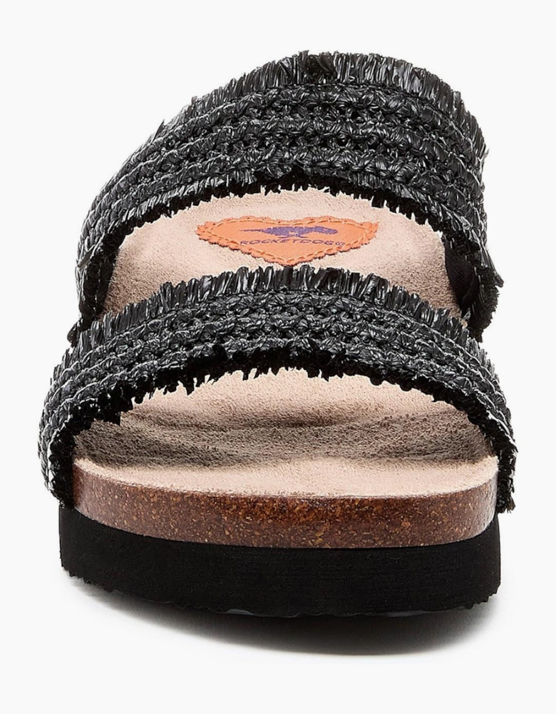 Rocket Dog Aruba Raffia Womens Sandals Black