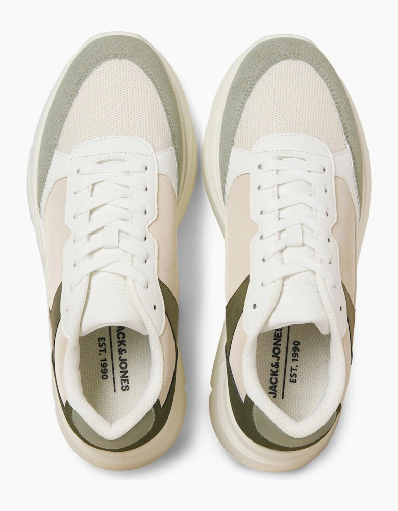 Jack & Jones Aspire Runner Mens Trainers White Seagrass / Bronze Green