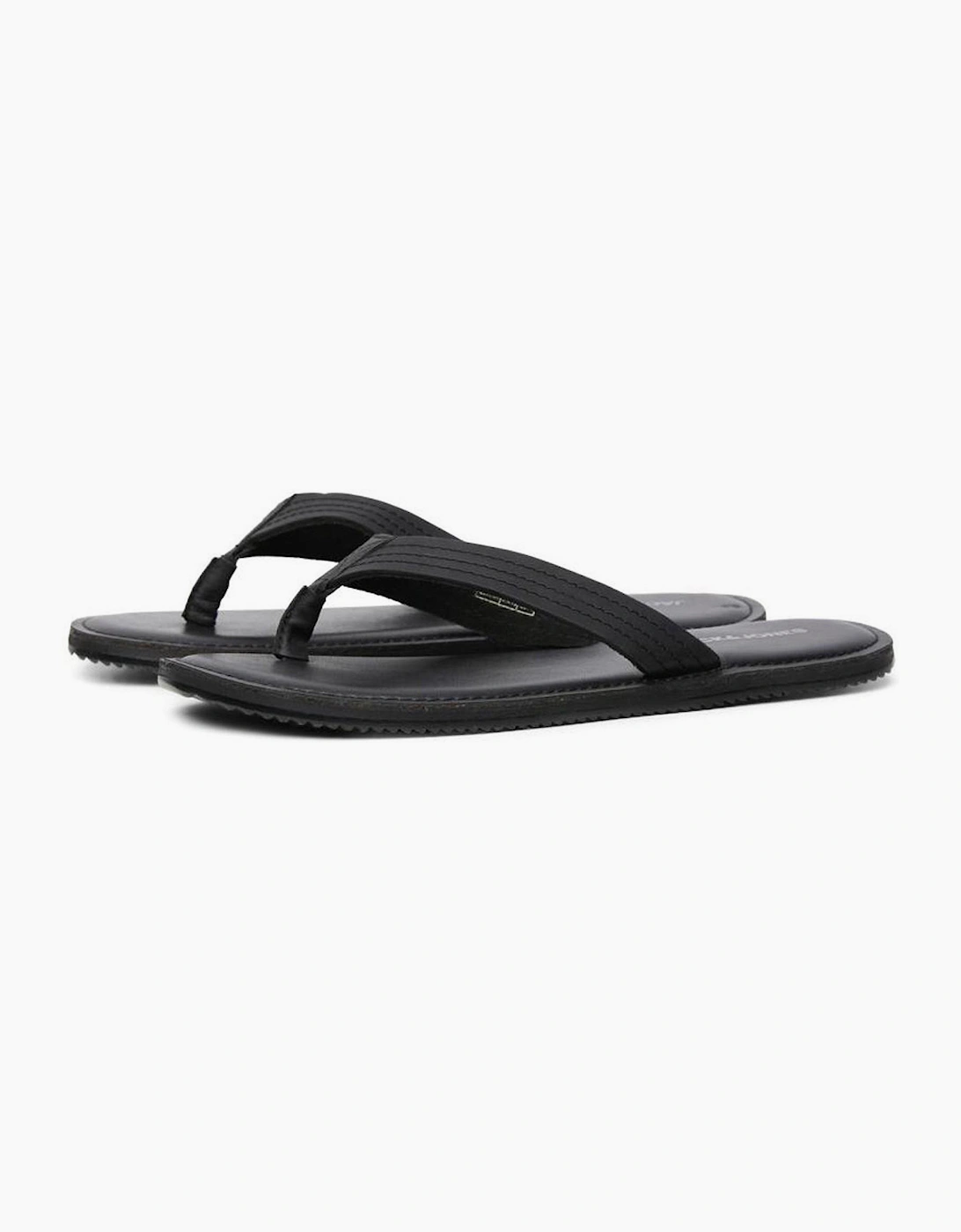 Jack & Jones Washton Mens Leather Sandals Anthracite