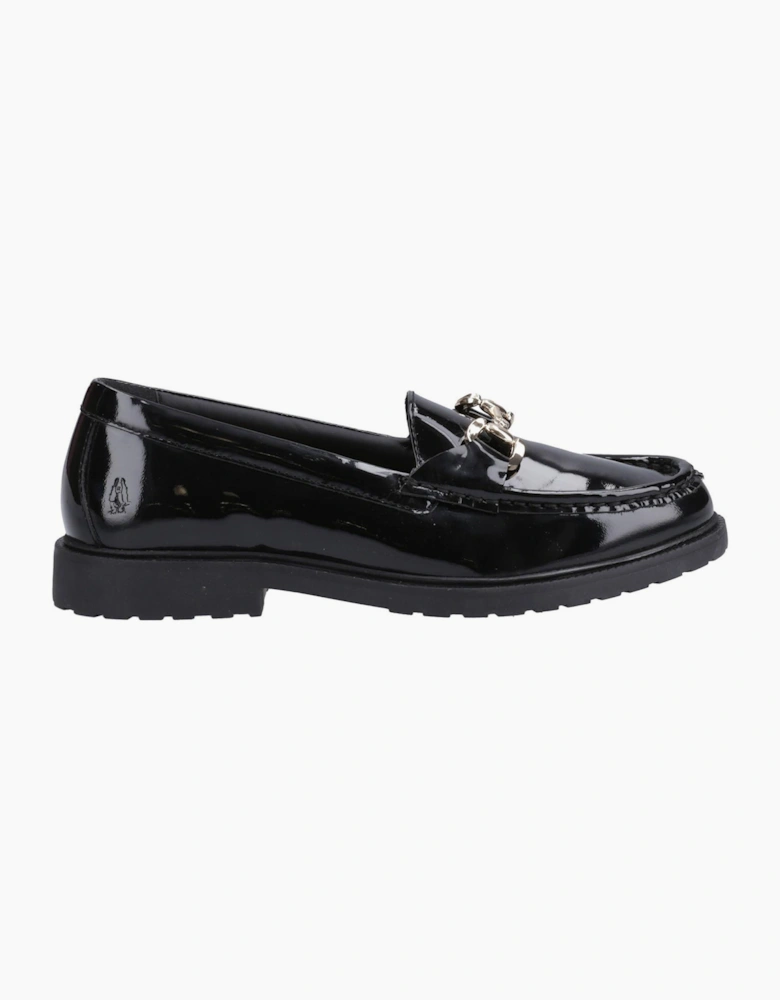 Hush Puppies Verity Womens Leather Loafer Shoes Black