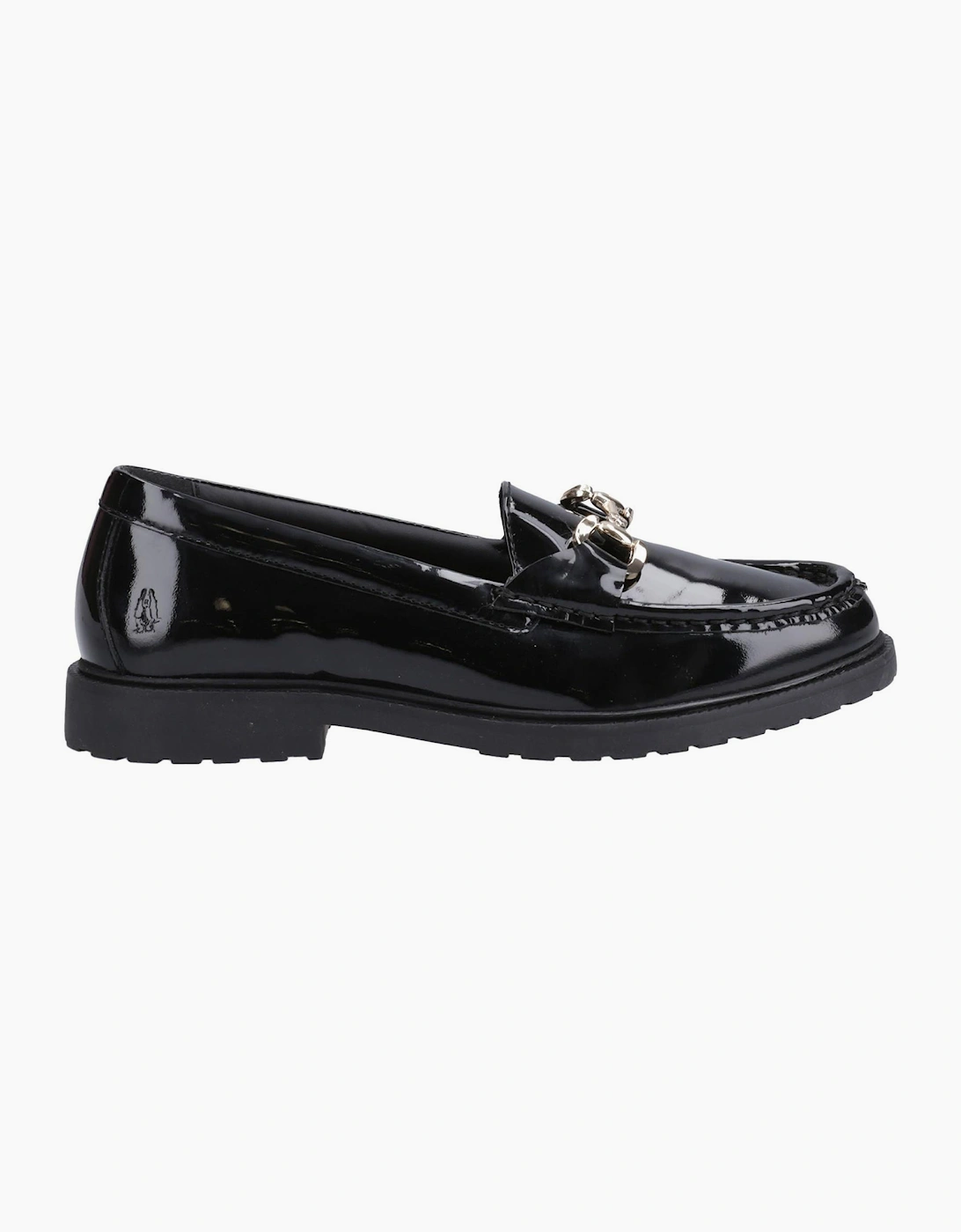 Hush Puppies Verity Womens Leather Loafer Shoes Black