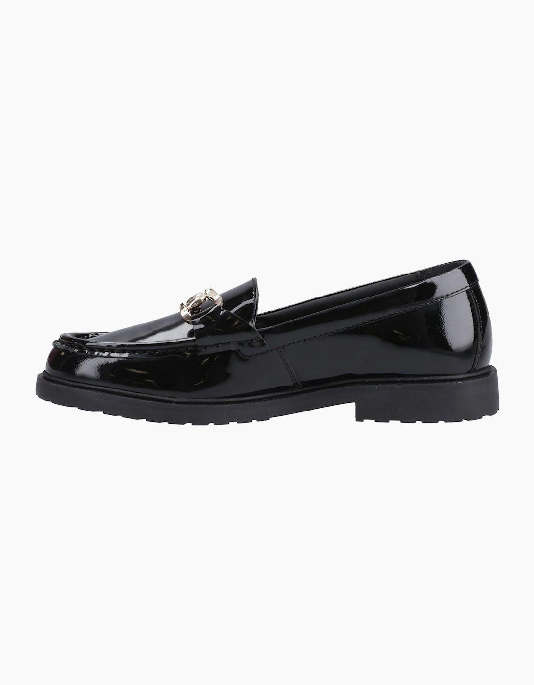 Hush Puppies Verity Womens Leather Loafer Shoes Black