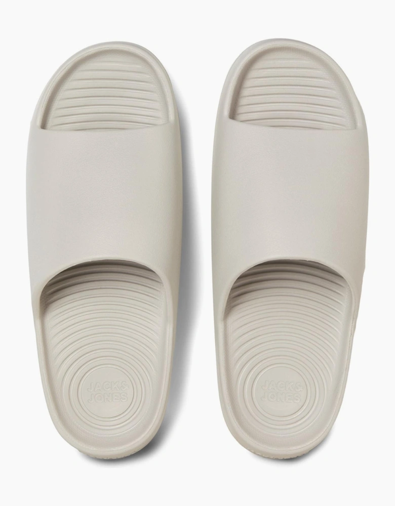 Jack & Jones Ripple Mens Sliders Moonbeam