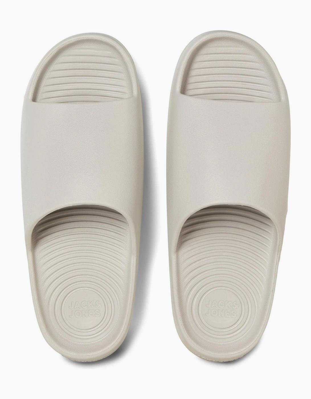 Jack & Jones Ripple Mens Sliders Moonbeam