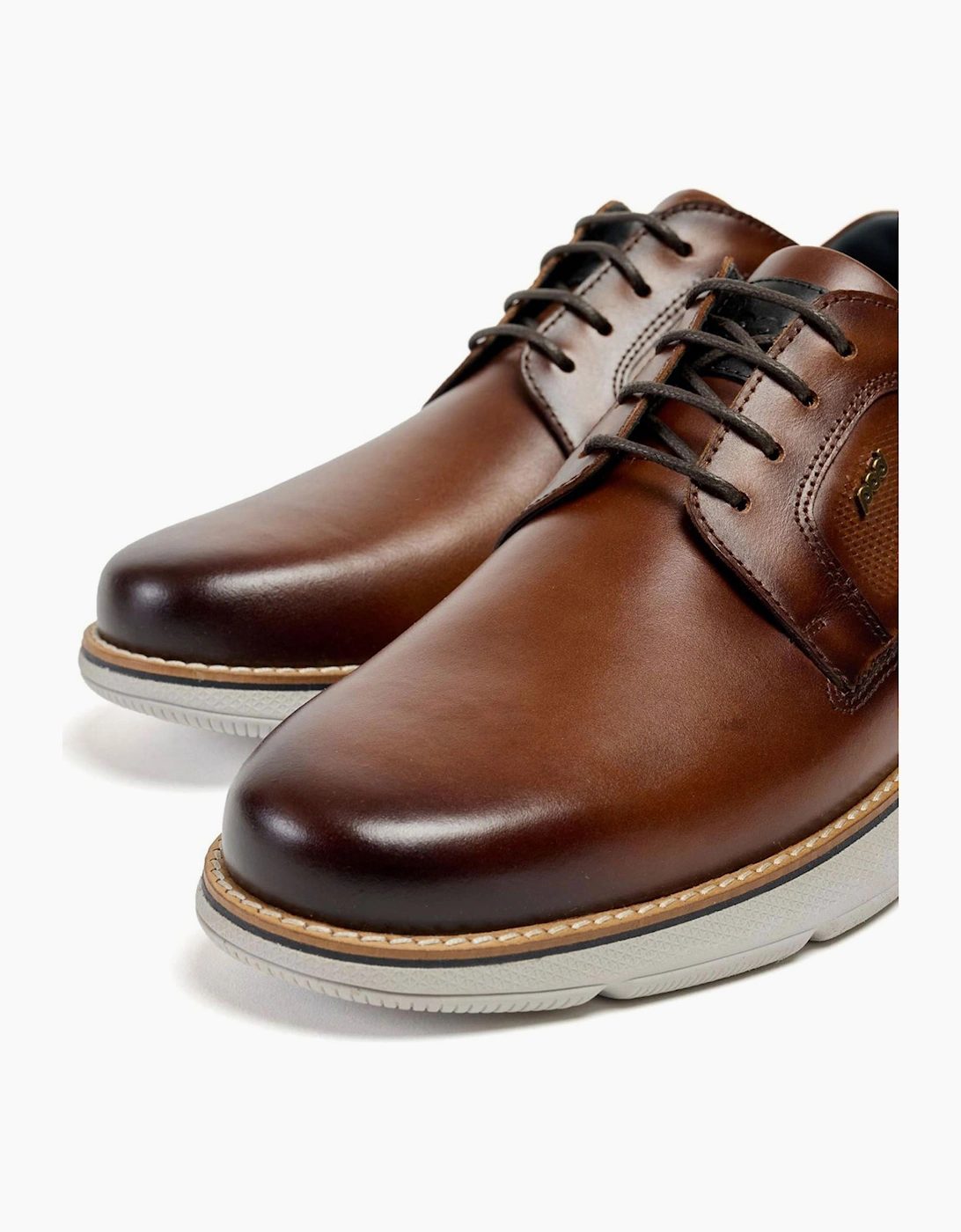 Pod Finch Mens Leather Shoes Cognac