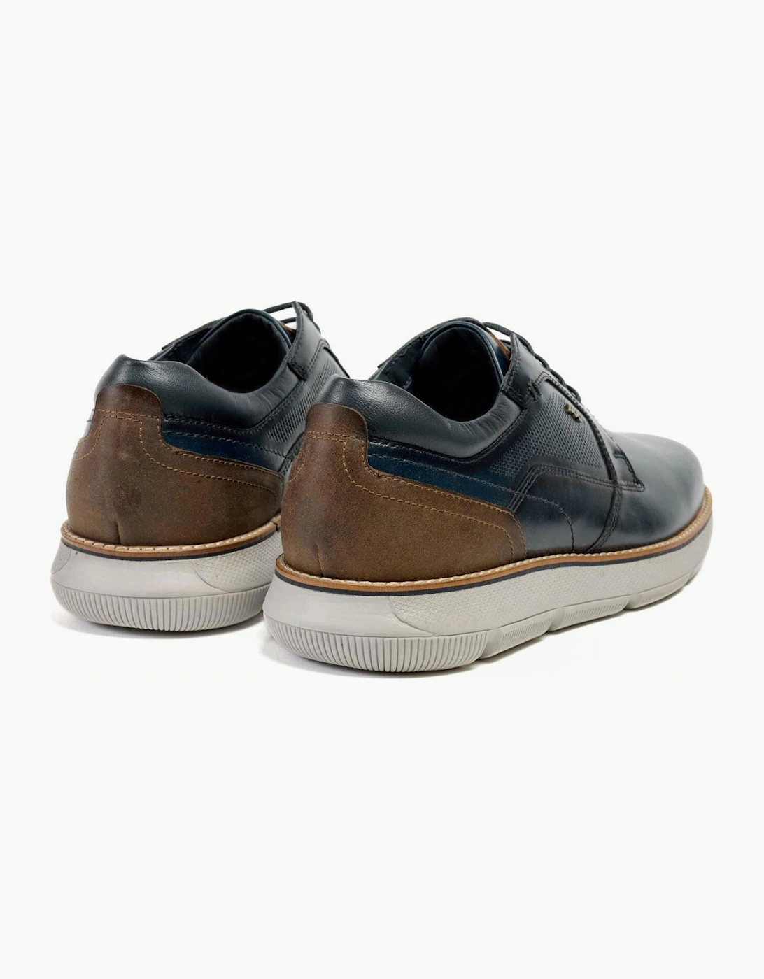 Pod Finch Mens Leather Shoes Navy