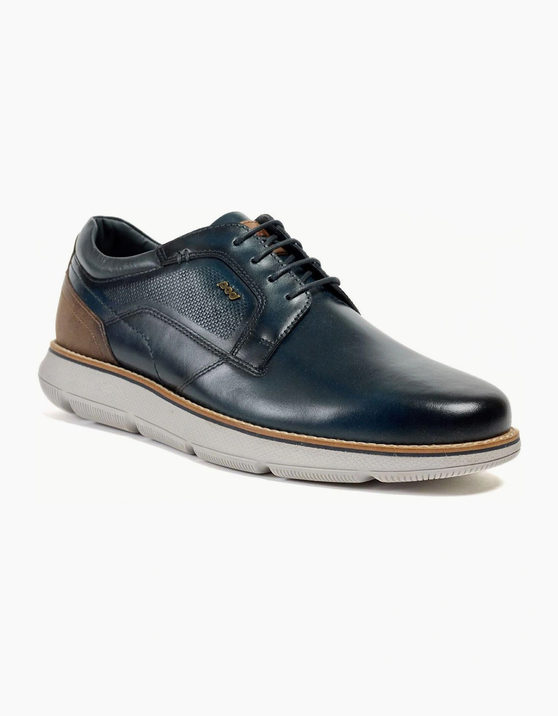 Pod Finch Mens Leather Shoes Navy