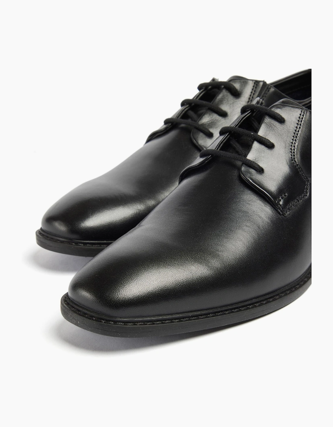 Pod Smyth Mens Leather Shoes Black