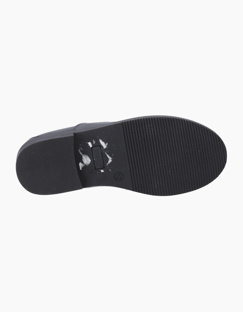 Hush Puppies Nellie Girls Leather Shoes Black
