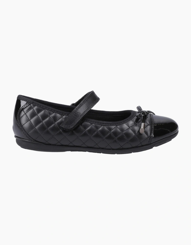 Hush Puppies Lottie Junior Girls Ballerina Shoes Black