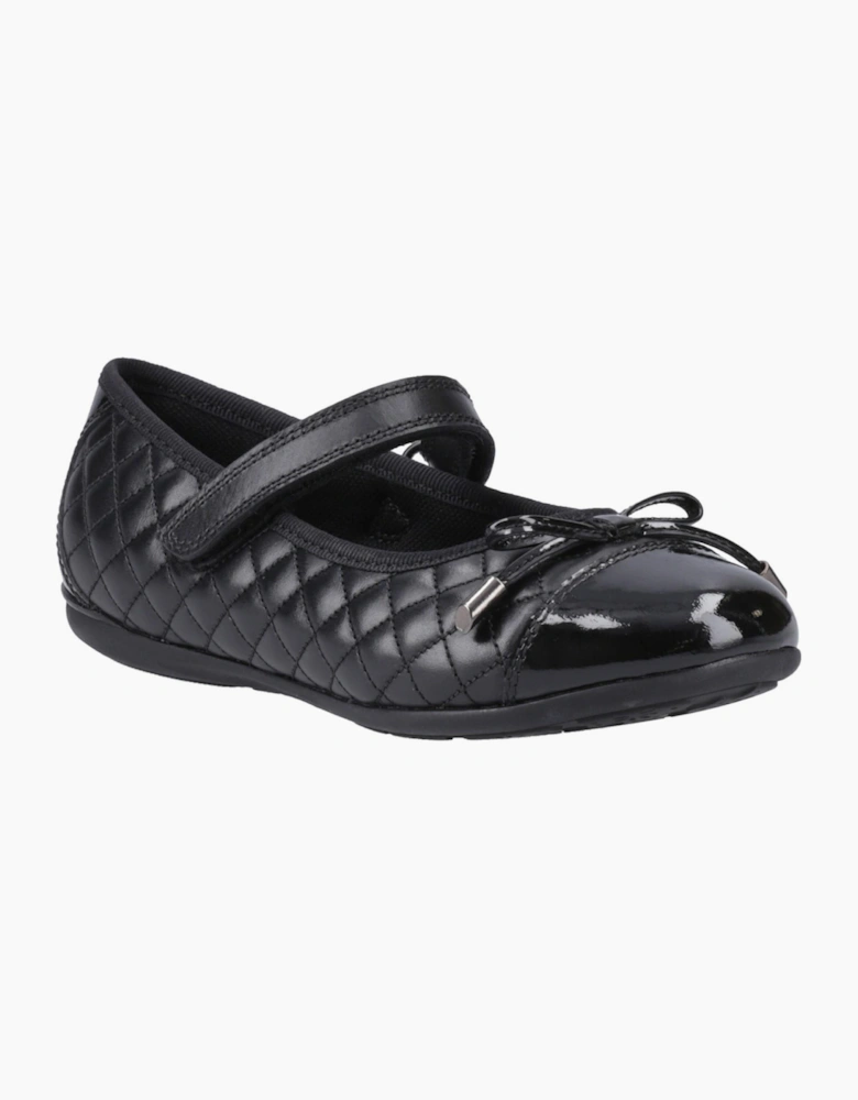 Hush Puppies Lottie Junior Girls Ballerina Shoes Black