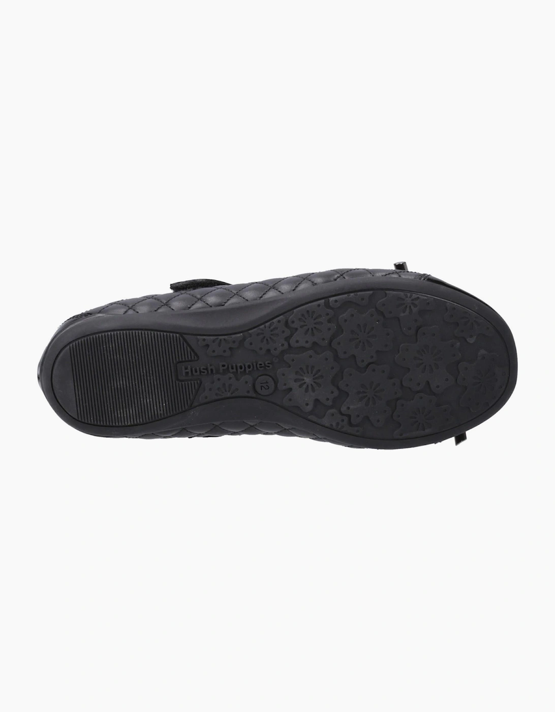 Hush Puppies Lottie Junior Girls Ballerina Shoes Black