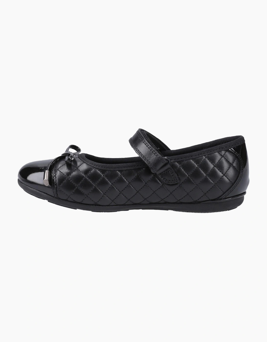 Hush Puppies Lottie Junior Girls Ballerina Shoes Black