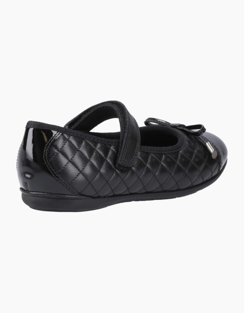 Hush Puppies Lottie Junior Girls Ballerina Shoes Black