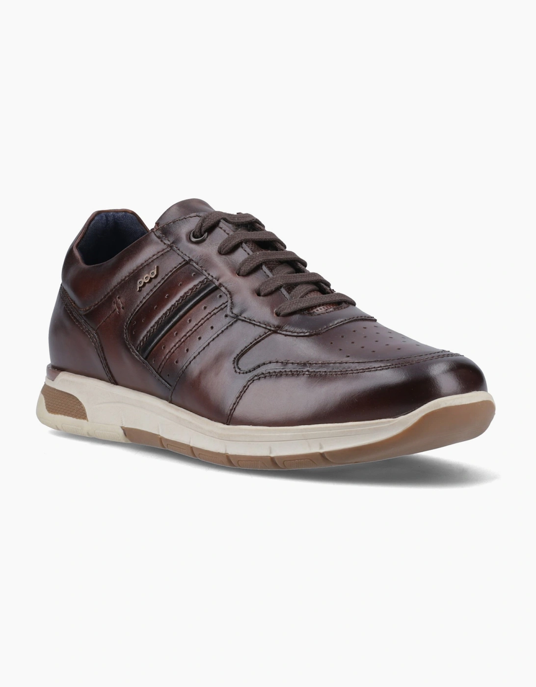 Pod Arrow Mens Leather Shoes Tan/Brown