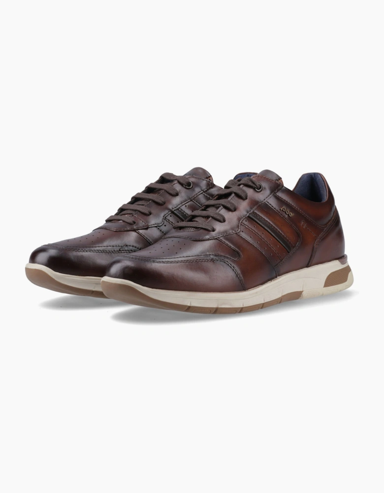 Pod Arrow Mens Leather Shoes Tan/Brown