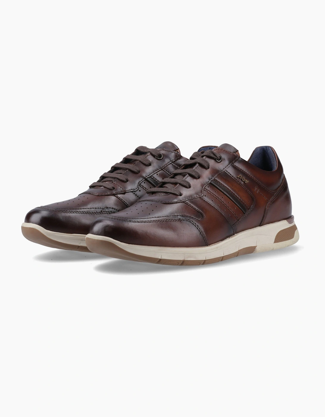 Pod Arrow Mens Leather Shoes Tan/Brown