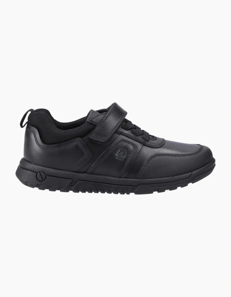Hush Puppies Sutton Junior Boys School Shoes Black