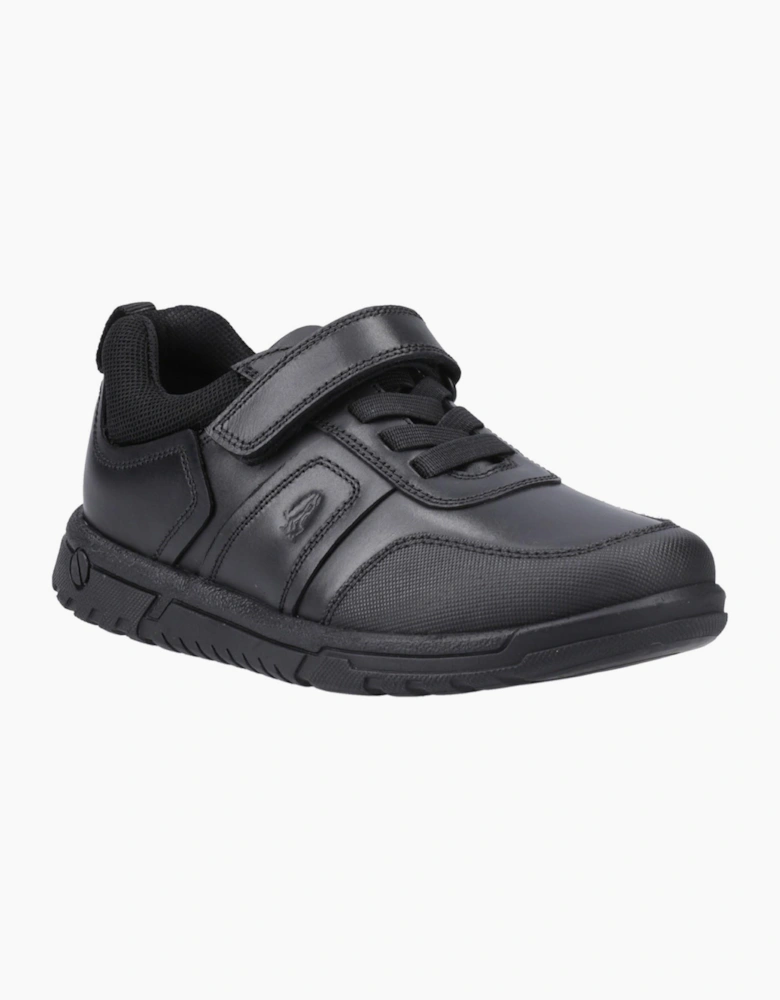 Hush Puppies Sutton Junior Boys School Shoes Black