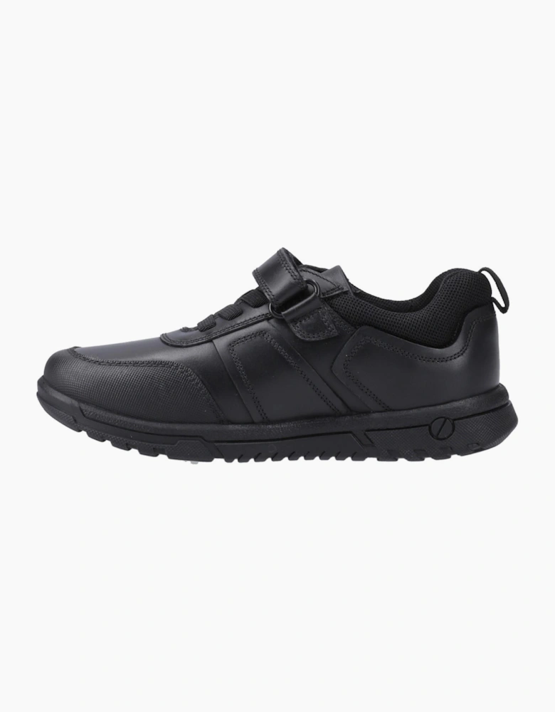 Hush Puppies Sutton Junior Boys School Shoes Black
