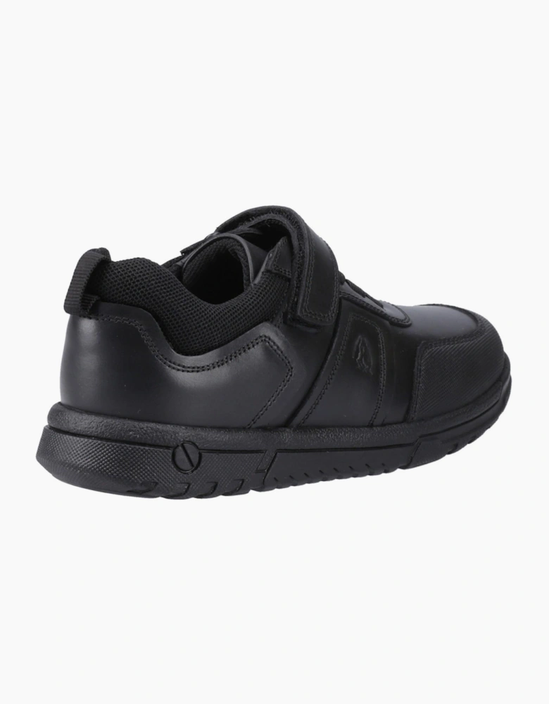 Hush Puppies Sutton Junior Boys School Shoes Black