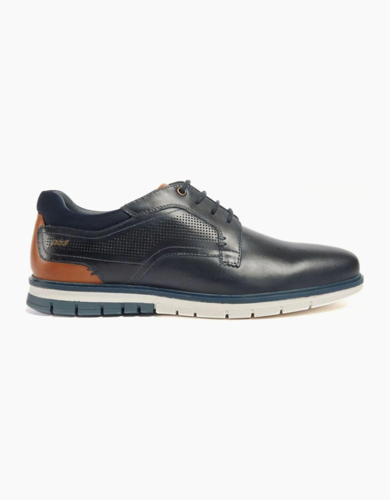 Pod Merlin Mens Leather Shoes Navy