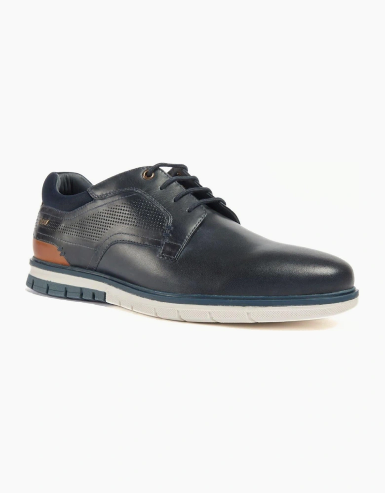 Pod Merlin Mens Leather Shoes Navy