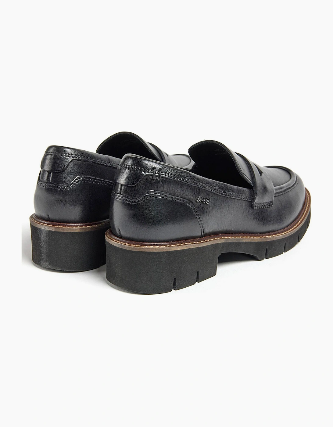 Pod Kaltin Womens Leather Loafer Shoes Black