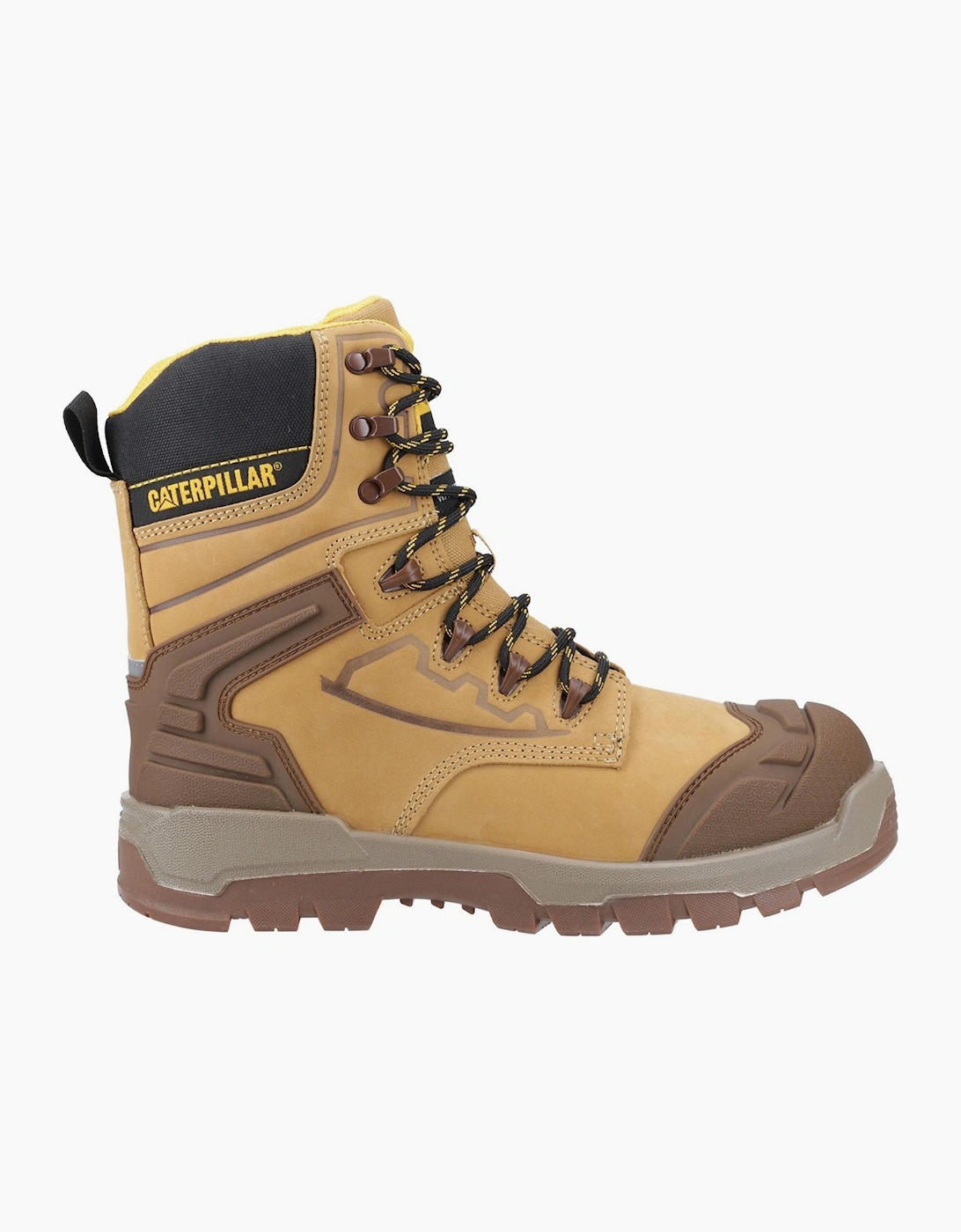Caterpillar Men's Caterpillar Striver XL 8 Mens Safety Boots Black/Honey/Yellow - Tan
