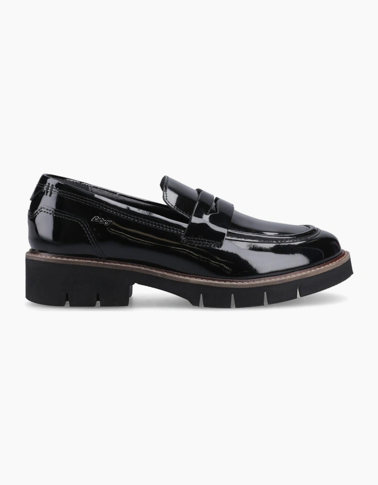 Pod Kaltin Womens Leather Loafer Shoes Black