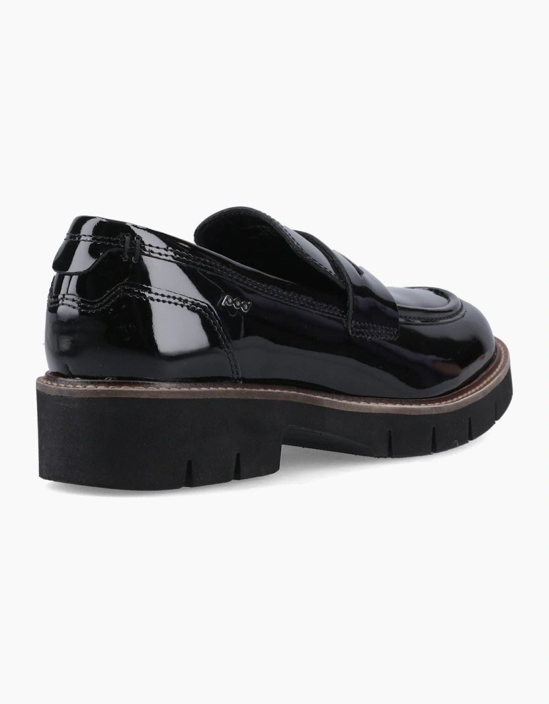 Pod Kaltin Womens Leather Loafer Shoes Black