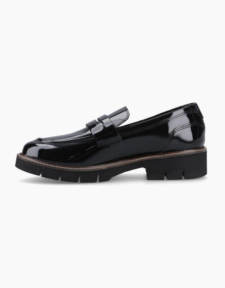 Pod Kaltin Womens Leather Loafer Shoes Black