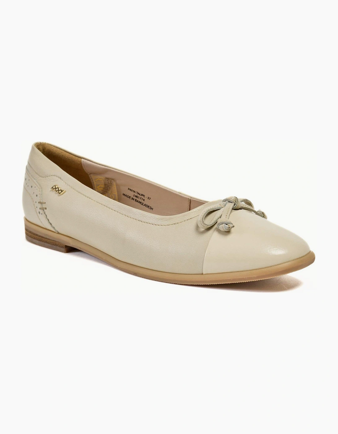 Pod Priya Womens Ballerina Shoes Taupe