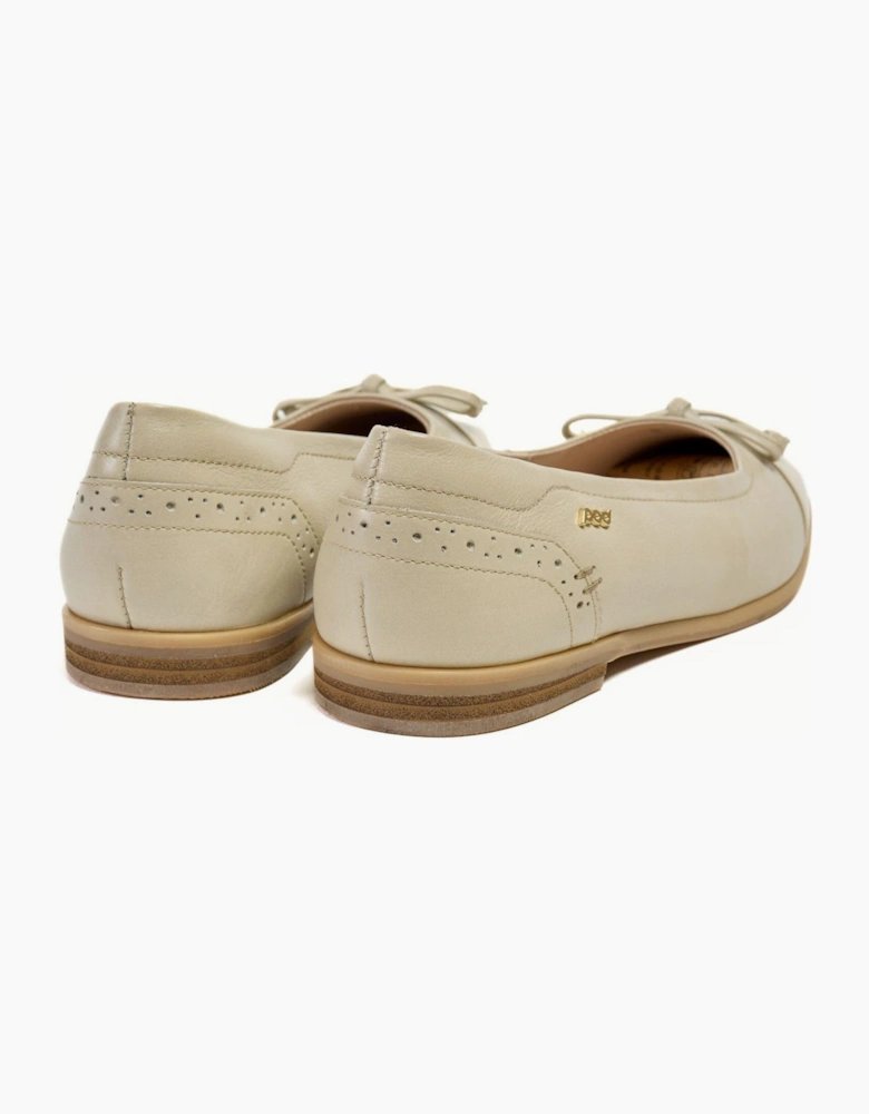 Pod Priya Womens Ballerina Shoes Taupe